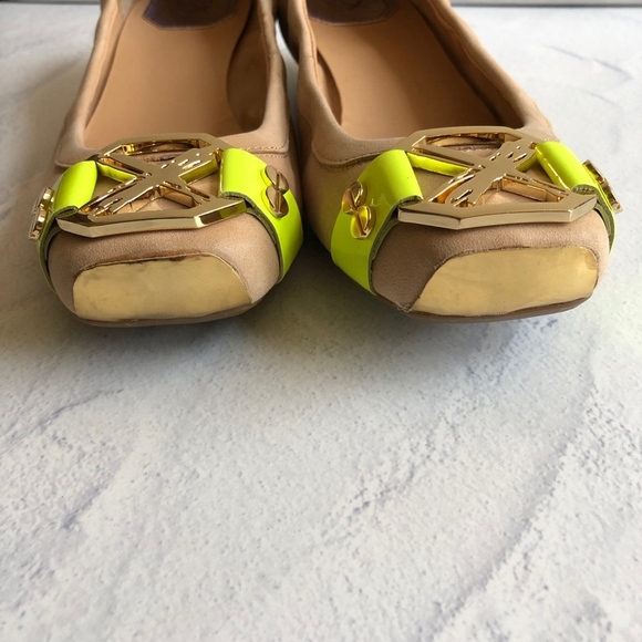 DMSX Donald J Pliner Tan Vachetta Ballet Flats 8M - Picture 6 of 7